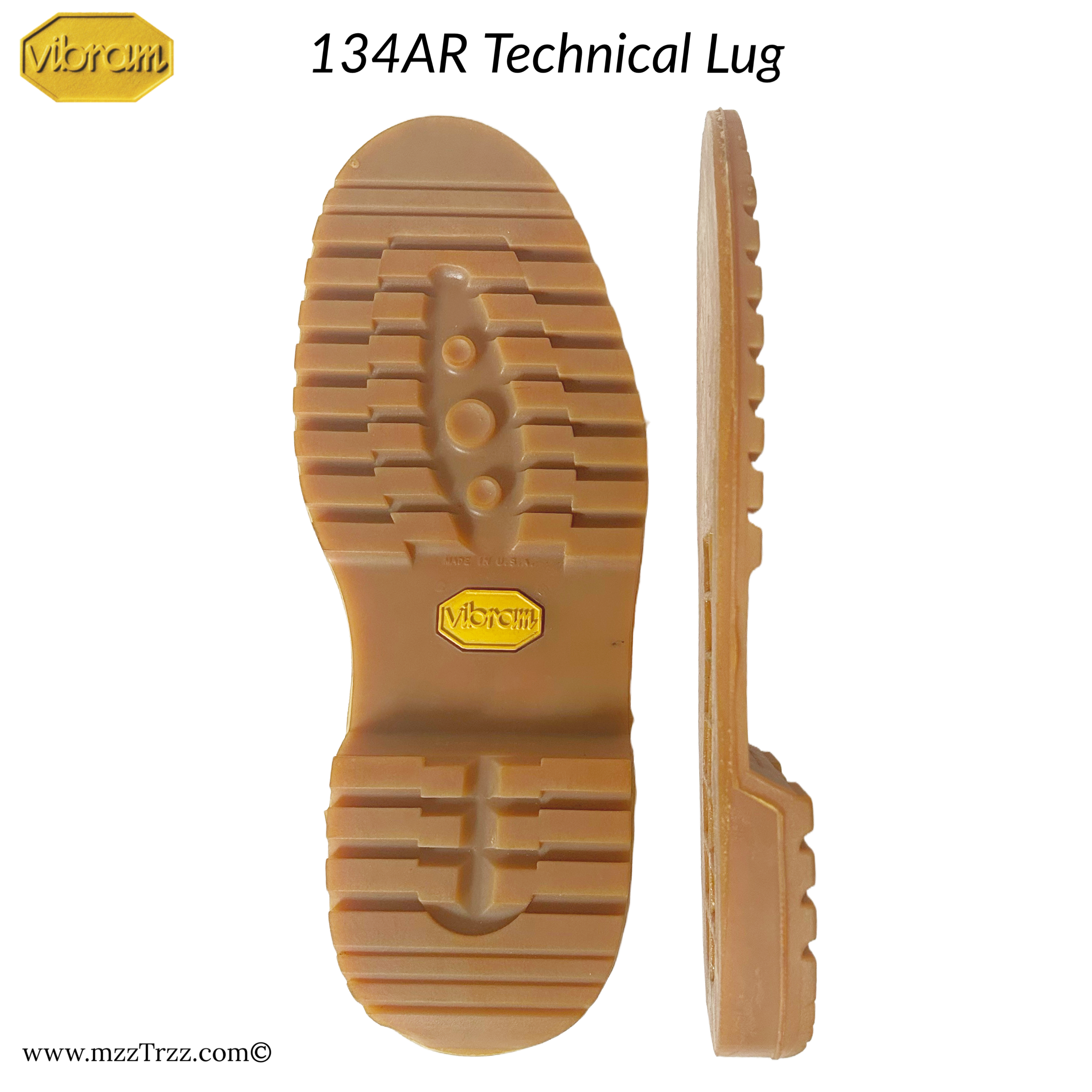 Shoemaking - Vibram - Sole - 134AR Technical Lug - Honey – mzz T