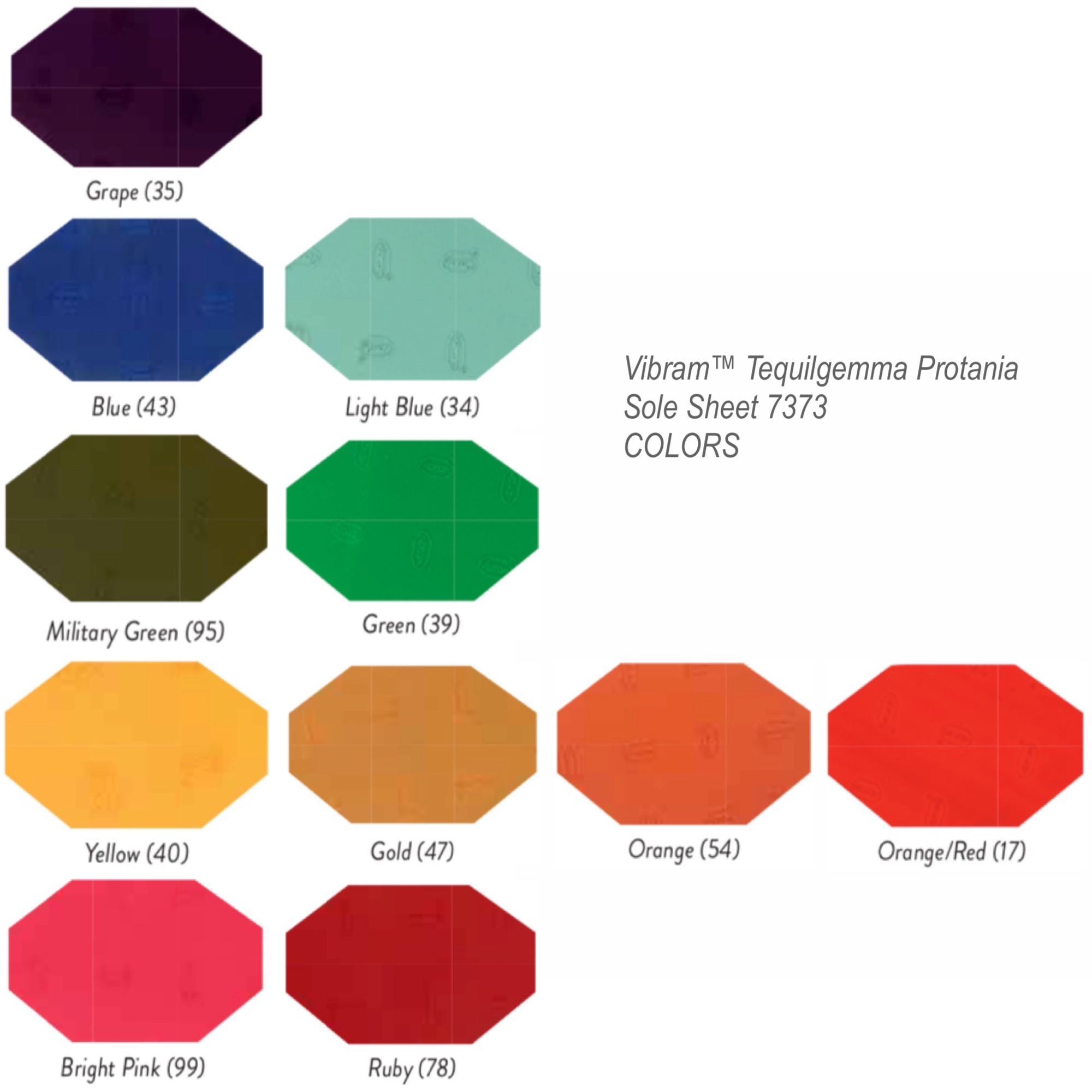 Shoemaking - Vibram - Sheet - Outsole - 7373 Protania - 2i -Color