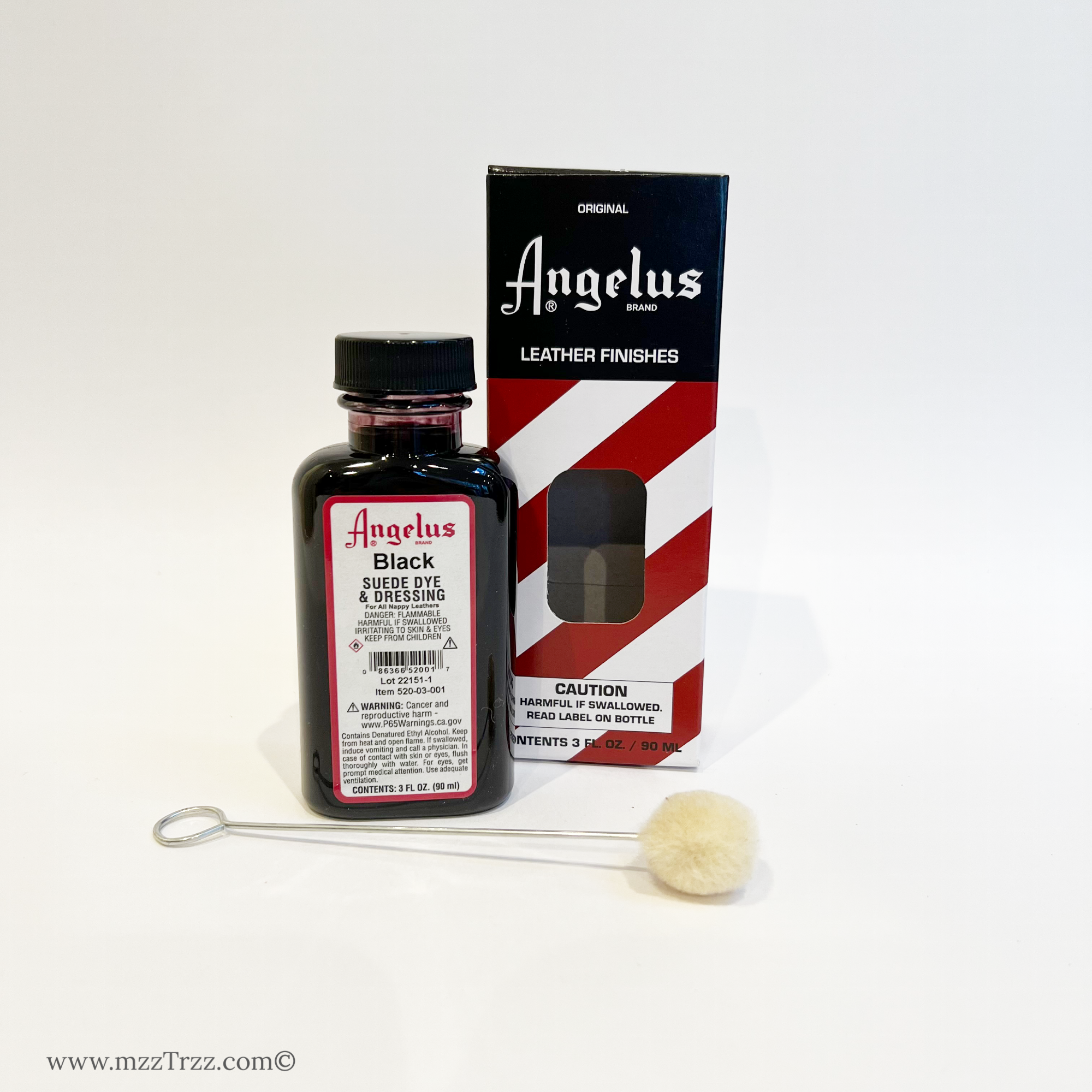  Angelus Brand Suede & Nubuck Dye & Dressing - Black, 3 fl oz