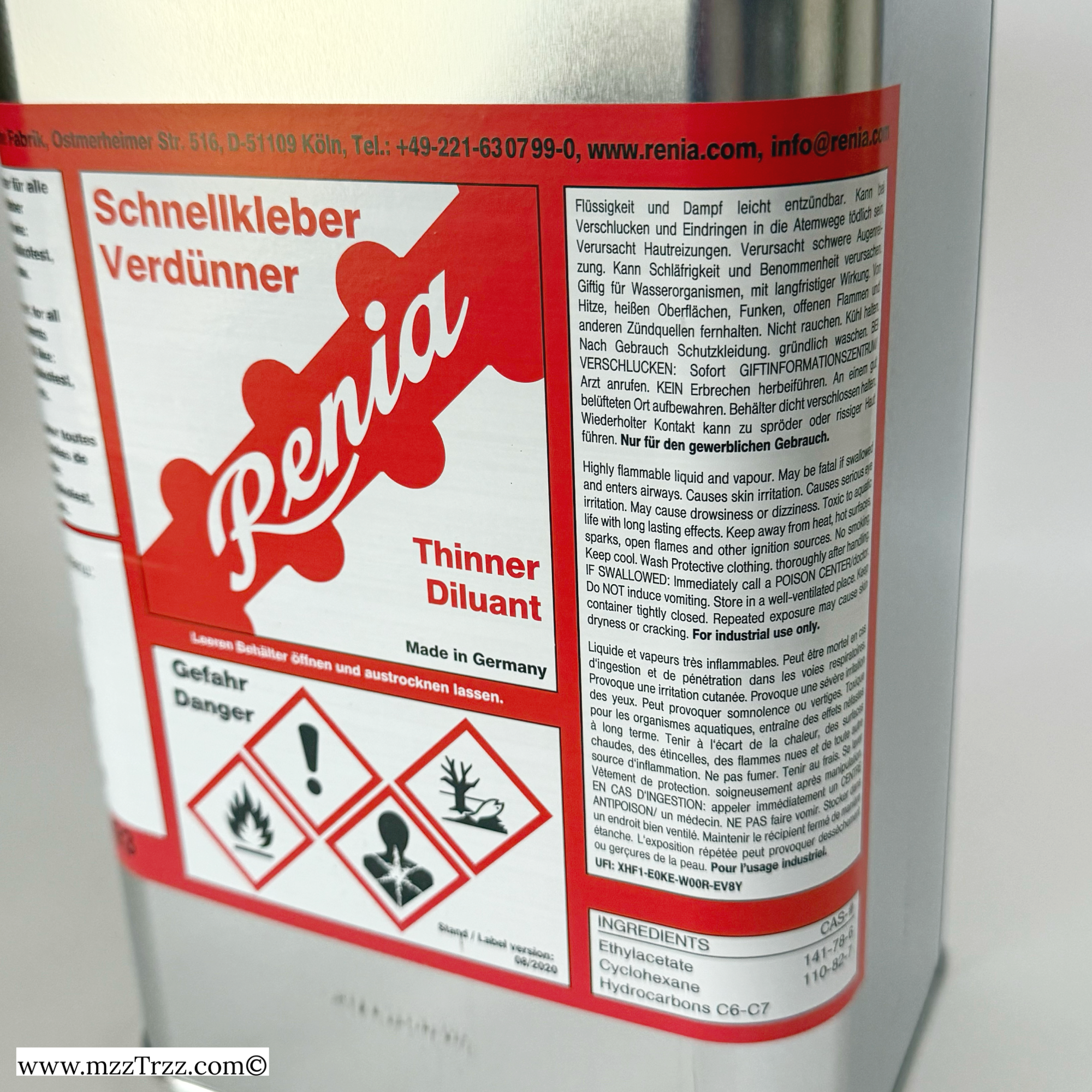Adhesive - Renia - Thinner - Gallon