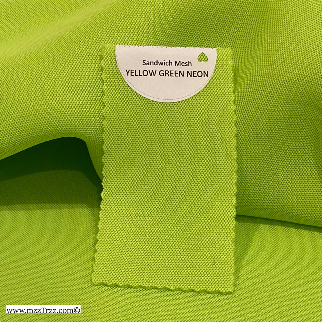 Sandwich Mesh Neon Yellow Green