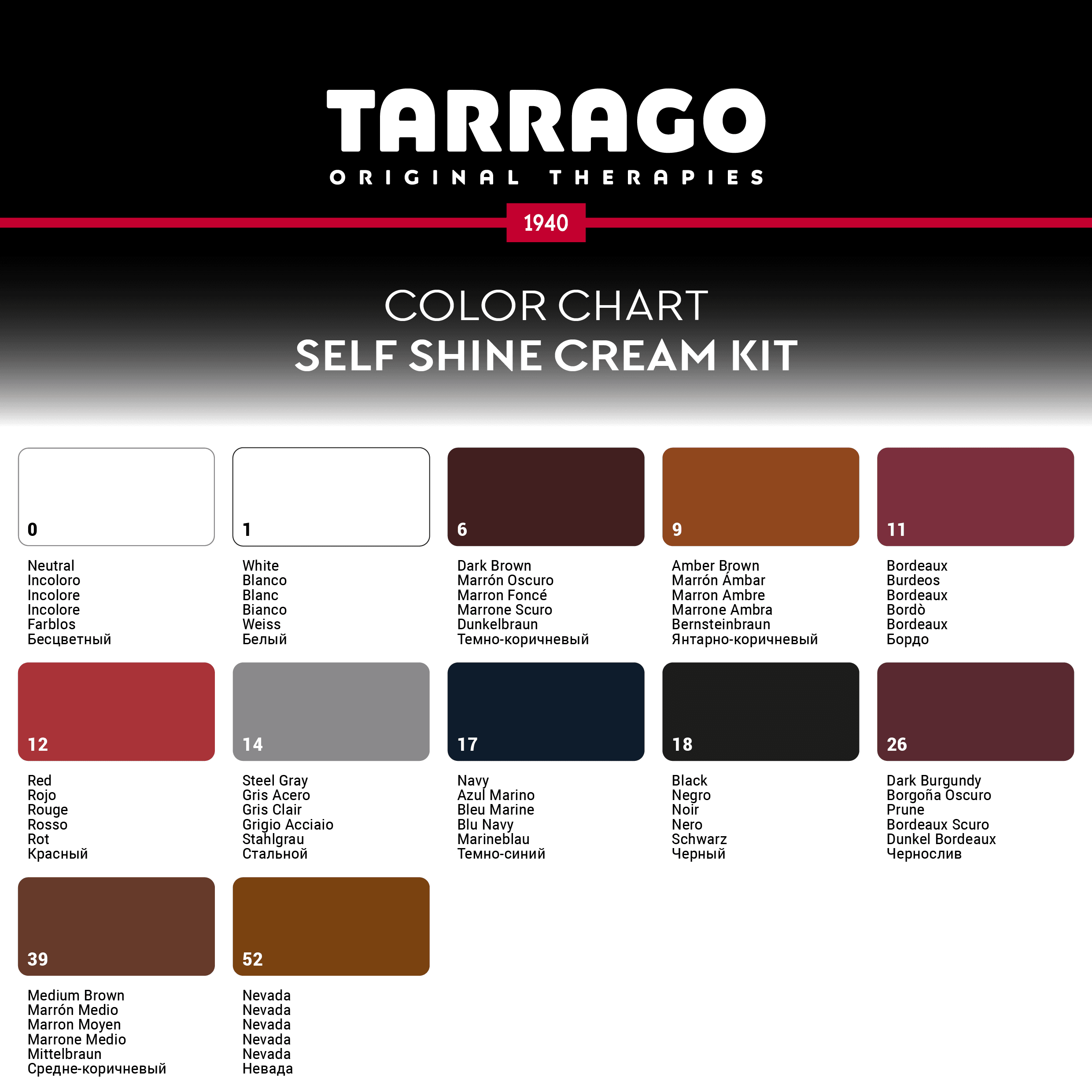 Leather Care - Tarrago - Shoe Cream - Self Shine Cream Kit