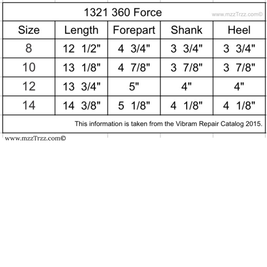 Shoemaking - Vibram - Sole - 1321 360 Force