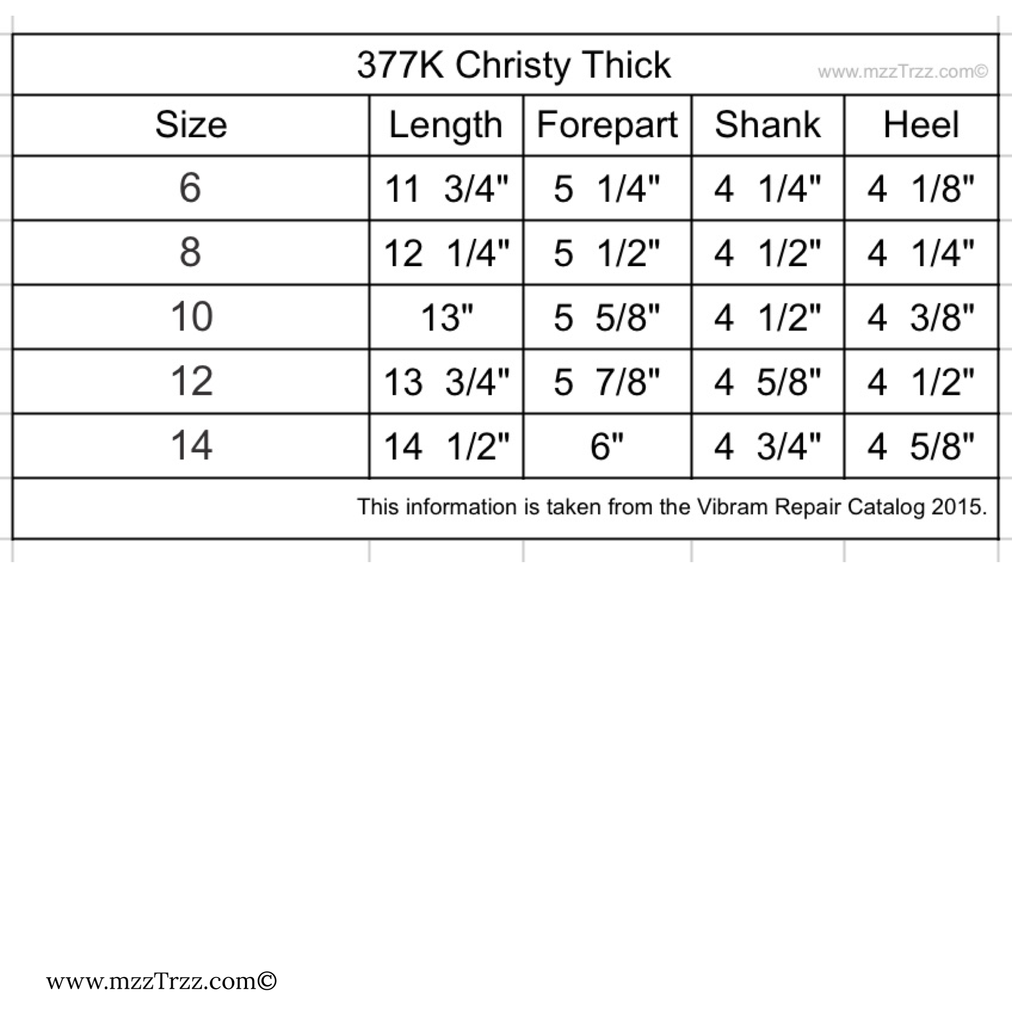 Shoemaking - Vibram - Sole - 377K Christy Thick