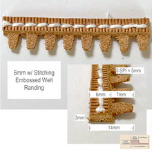 Load image into Gallery viewer, Shoemaking - Component - Leather Randing - False Welt - Embossed - Natural
