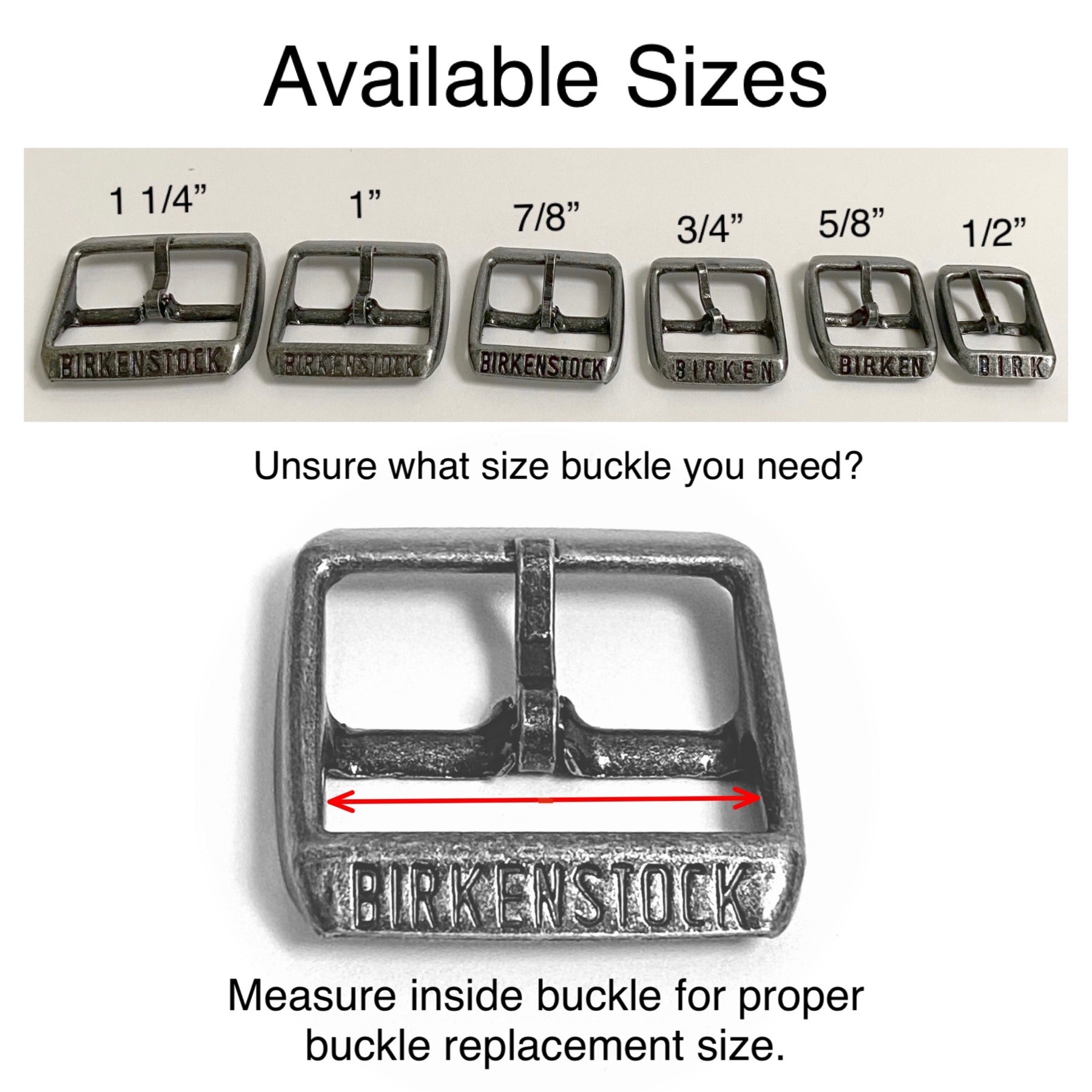 Shoemaking - Birkenstock - Hardware - Buckles - Black