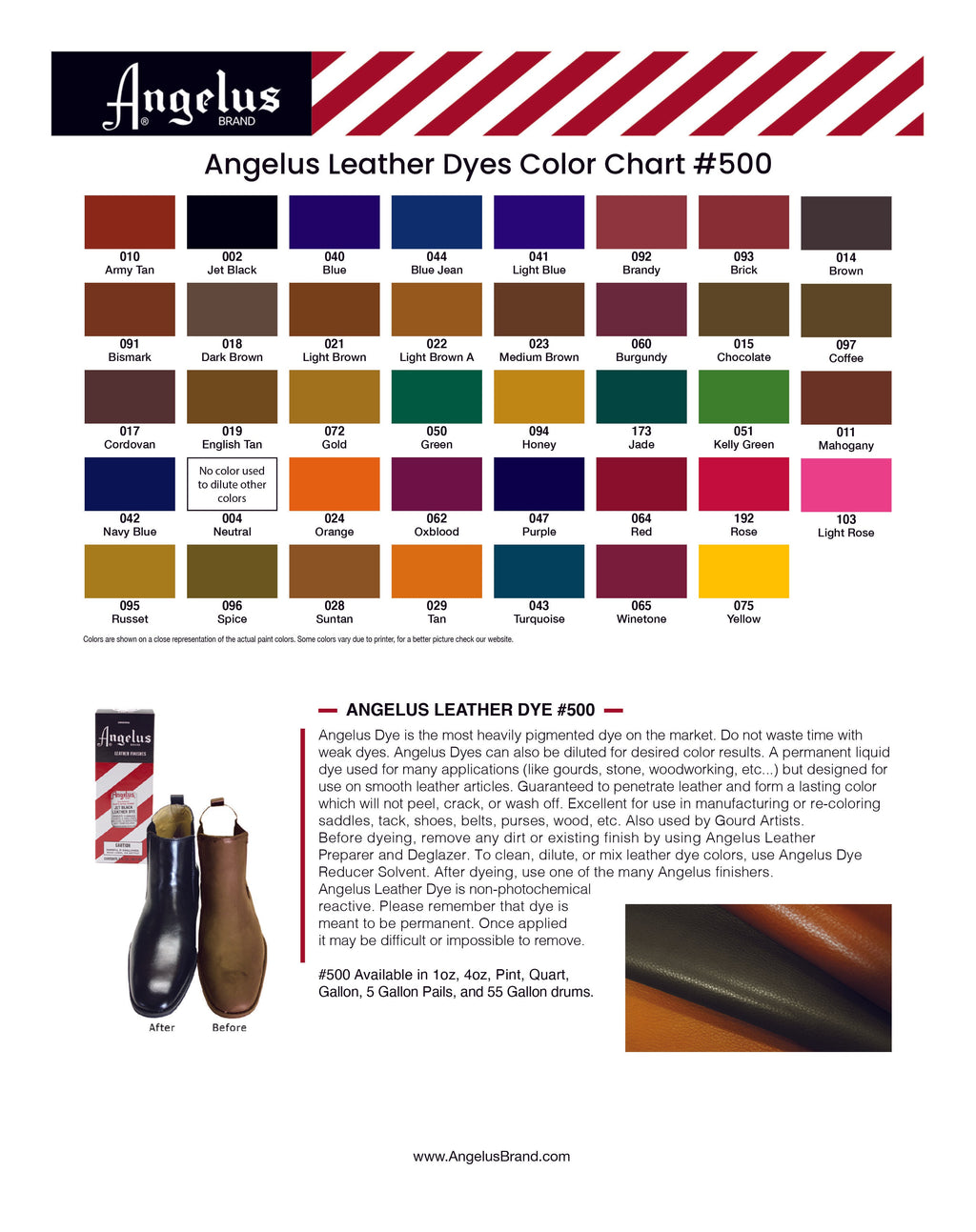 Leather Care - Angelus - Leather Dye