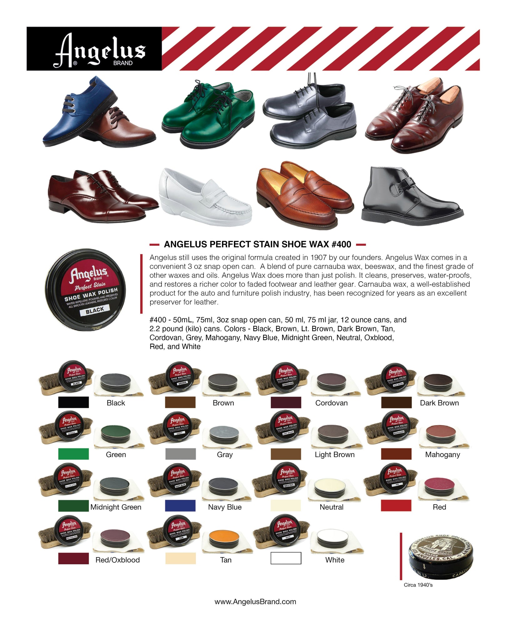 Leather Care Angelus Shoe Wax Polish mzz T rzz Shoemaking