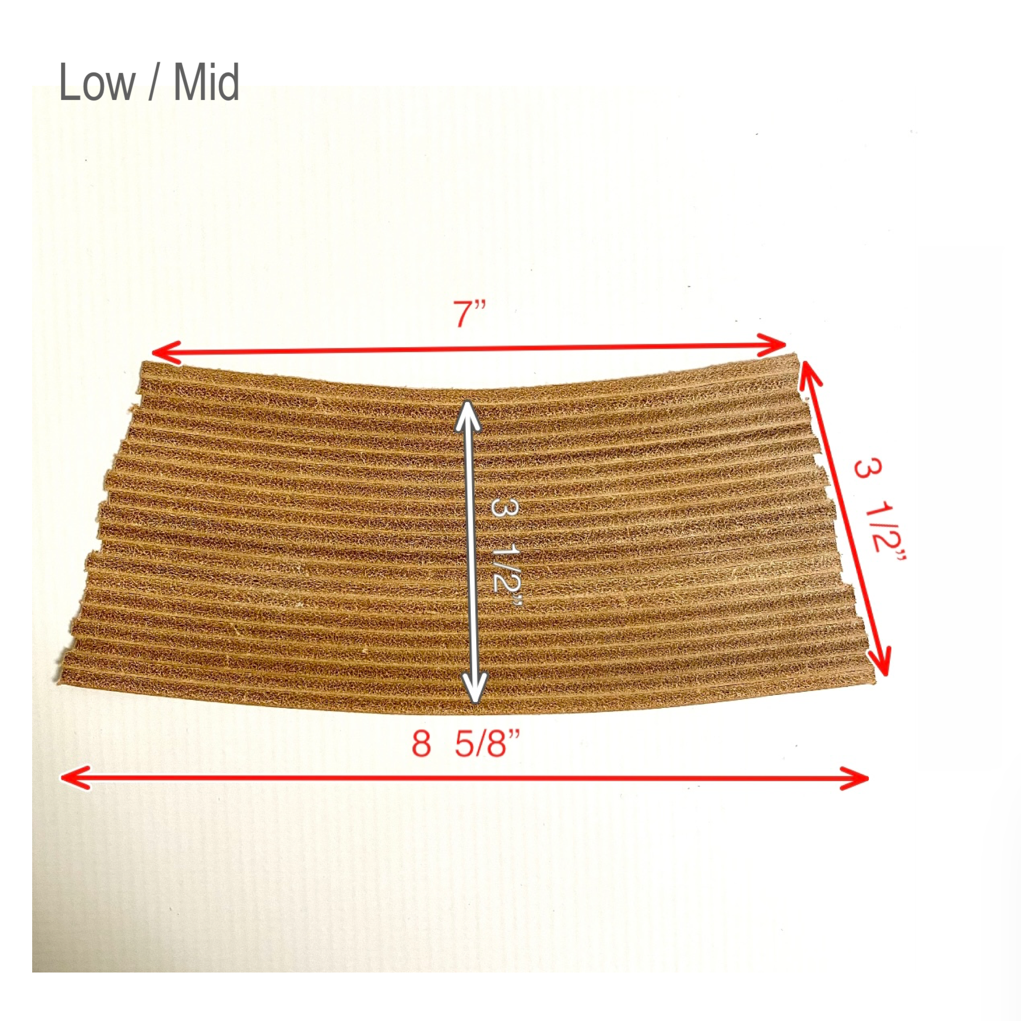 Shoemaking - Heels - Veg Tan Stacked Genuine Leather Heel Cover - Precut