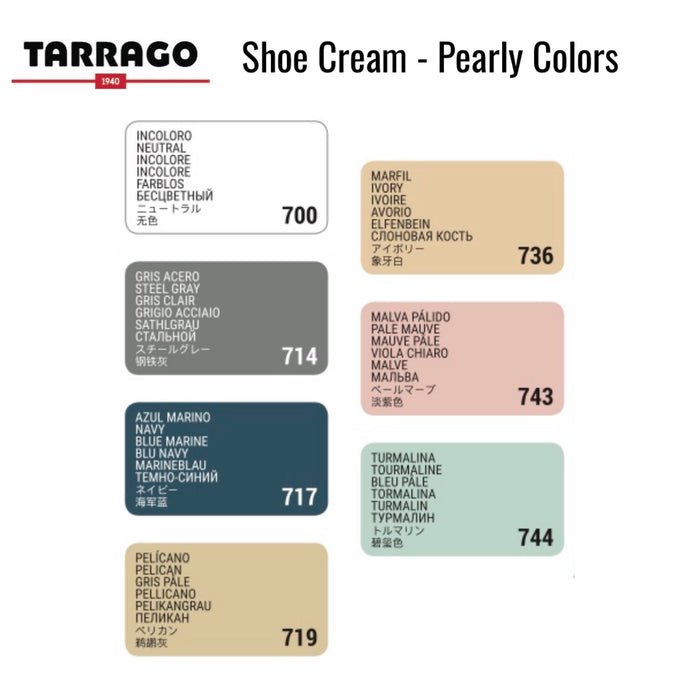 Leather Care - Tarrago - Shoe Cream - Metallic & Pearly Colors