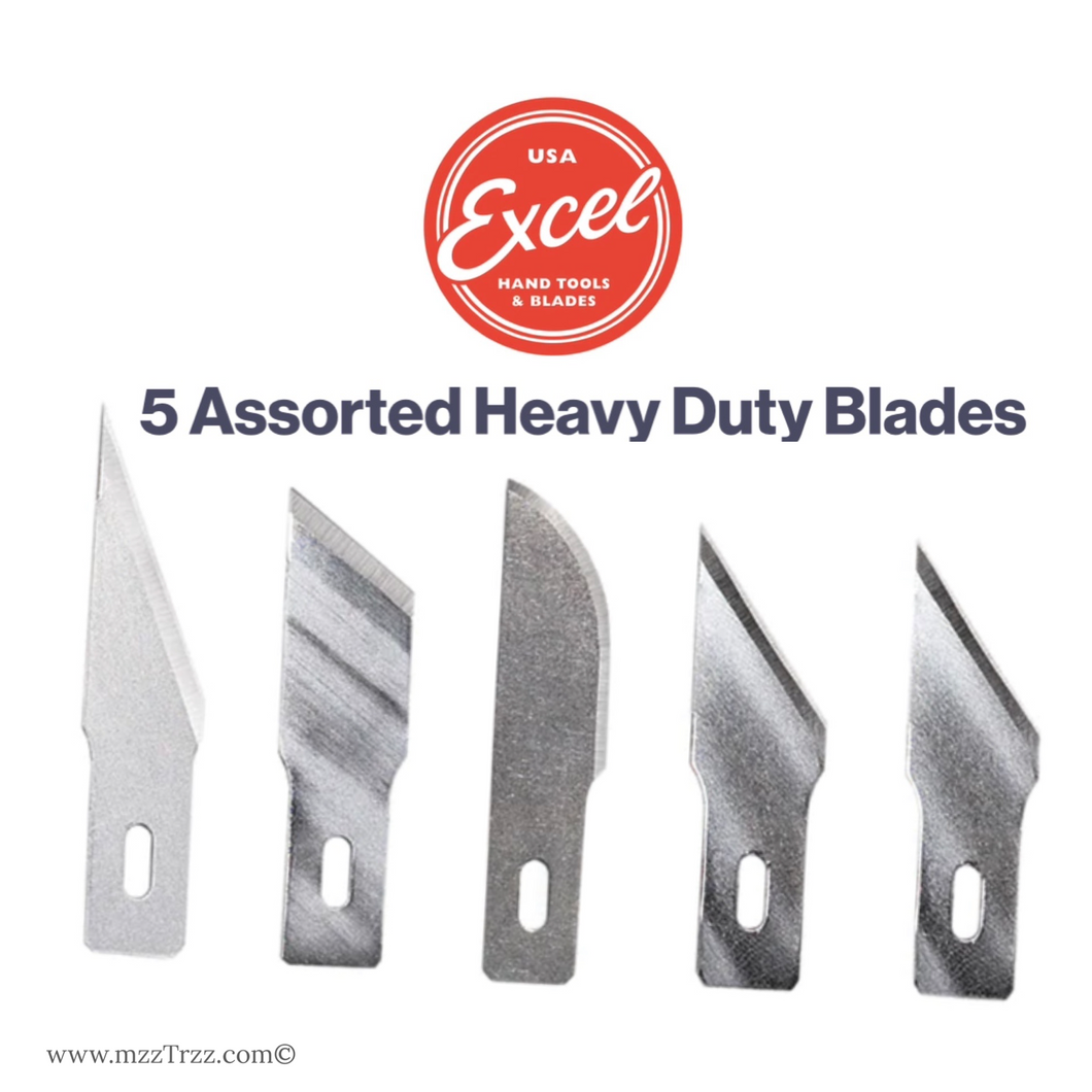 Tools - Excel Blades - 5 Assorted Heavy Duty Blades