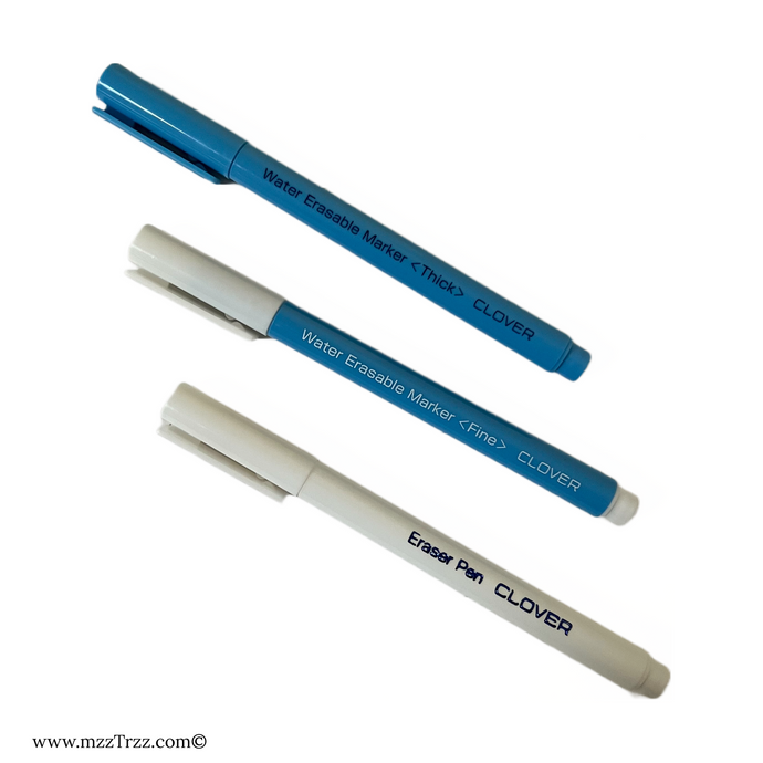Pattern - Marking - Clover - Water Erasable Markers (#515 & #516) & Eraser Pen #518