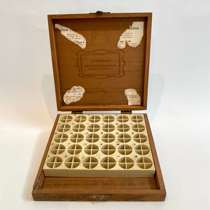 Hot Stamp - Kingsley - Wooden Type Box Empty - #1