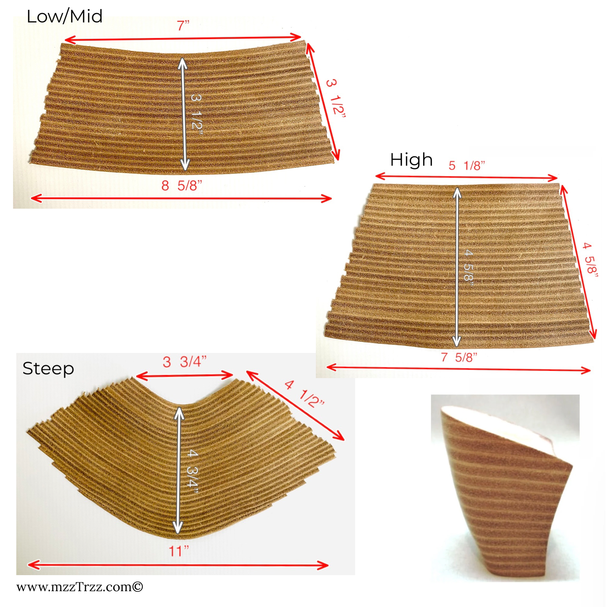 Shoemaking - Heels - Veg Tan Stacked Genuine Leather Heel Cover - Precut