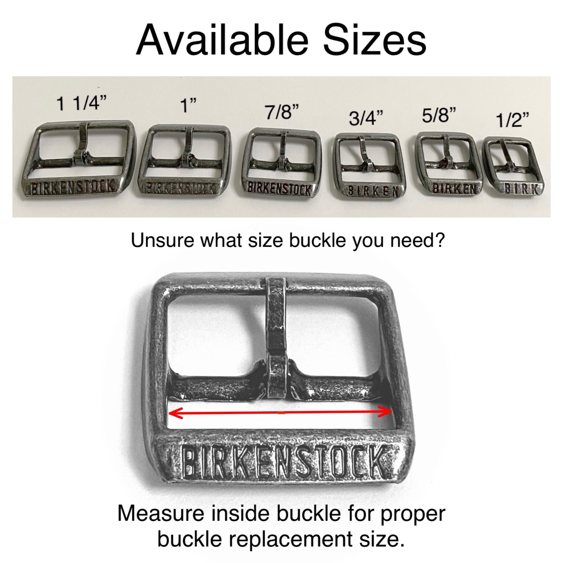 Shoemaking - Birkenstock - Hardware - Buckles - Silver