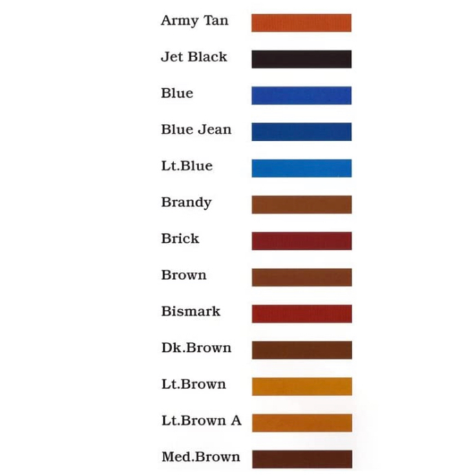 Angelus Leather Dye Color Card 1
